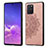 Funda Silicona Carcasa Ultrafina Goma con Magnetico S03D para Samsung Galaxy S10 Lite Oro Rosa