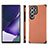 Funda Silicona Carcasa Ultrafina Goma con Magnetico S03D para Samsung Galaxy S22 Ultra 5G Naranja