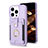 Funda Silicona Carcasa Ultrafina Goma con Magnetico S04D para Apple iPhone 15 Pro Max Purpura Claro