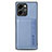 Funda Silicona Carcasa Ultrafina Goma con Magnetico S04D para Huawei Honor 80 SE 5G Azul