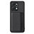 Funda Silicona Carcasa Ultrafina Goma con Magnetico S04D para Huawei Honor X7a Negro