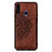 Funda Silicona Carcasa Ultrafina Goma con Magnetico S04D para Samsung Galaxy A20s Marron