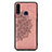 Funda Silicona Carcasa Ultrafina Goma con Magnetico S04D para Samsung Galaxy A20s Oro Rosa