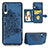 Funda Silicona Carcasa Ultrafina Goma con Magnetico S04D para Samsung Galaxy A30S Azul