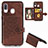 Funda Silicona Carcasa Ultrafina Goma con Magnetico S04D para Samsung Galaxy A40 Marron