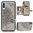 Funda Silicona Carcasa Ultrafina Goma con Magnetico S04D para Samsung Galaxy A50S Gris