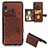 Funda Silicona Carcasa Ultrafina Goma con Magnetico S04D para Samsung Galaxy M10S Marron