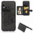 Funda Silicona Carcasa Ultrafina Goma con Magnetico S04D para Samsung Galaxy M10S Negro