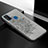 Funda Silicona Carcasa Ultrafina Goma con Magnetico S04D para Samsung Galaxy M21 Gris