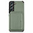 Funda Silicona Carcasa Ultrafina Goma con Magnetico S04D para Samsung Galaxy S21 5G Verde