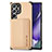 Funda Silicona Carcasa Ultrafina Goma con Magnetico S04D para Samsung Galaxy S22 Ultra 5G Oro