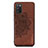 Funda Silicona Carcasa Ultrafina Goma con Magnetico S05D para Samsung Galaxy A03s Marron