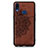 Funda Silicona Carcasa Ultrafina Goma con Magnetico S05D para Samsung Galaxy A10s Marron