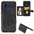 Funda Silicona Carcasa Ultrafina Goma con Magnetico S05D para Samsung Galaxy M21s Negro