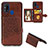 Funda Silicona Carcasa Ultrafina Goma con Magnetico S05D para Samsung Galaxy M31 Marron