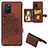 Funda Silicona Carcasa Ultrafina Goma con Magnetico S05D para Samsung Galaxy M80S Marron