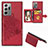 Funda Silicona Carcasa Ultrafina Goma con Magnetico S05D para Samsung Galaxy Note 20 Ultra 5G Rojo