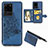 Funda Silicona Carcasa Ultrafina Goma con Magnetico S05D para Samsung Galaxy S20 Ultra 5G Azul
