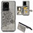 Funda Silicona Carcasa Ultrafina Goma con Magnetico S05D para Samsung Galaxy S20 Ultra 5G Gris