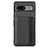 Funda Silicona Carcasa Ultrafina Goma con Magnetico S06D para Google Pixel 7a 5G Negro