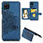 Funda Silicona Carcasa Ultrafina Goma con Magnetico S06D para Samsung Galaxy A12 Azul