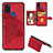 Funda Silicona Carcasa Ultrafina Goma con Magnetico S06D para Samsung Galaxy A21s Rojo