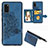 Funda Silicona Carcasa Ultrafina Goma con Magnetico S06D para Samsung Galaxy A41 Azul