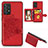 Funda Silicona Carcasa Ultrafina Goma con Magnetico S06D para Samsung Galaxy A72 5G Rojo