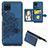 Funda Silicona Carcasa Ultrafina Goma con Magnetico S06D para Samsung Galaxy M12 Azul