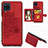 Funda Silicona Carcasa Ultrafina Goma con Magnetico S06D para Samsung Galaxy M12 Rojo