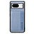 Funda Silicona Carcasa Ultrafina Goma con Magnetico S07D para Google Pixel 8 5G Azul