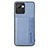 Funda Silicona Carcasa Ultrafina Goma con Magnetico S07D para Realme C30s Azul