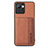 Funda Silicona Carcasa Ultrafina Goma con Magnetico S07D para Realme C30s Marron