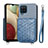 Funda Silicona Carcasa Ultrafina Goma con Magnetico S08D para Samsung Galaxy M12 Azul