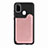 Funda Silicona Carcasa Ultrafina Goma con Magnetico S08D para Samsung Galaxy M30s Oro Rosa