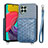 Funda Silicona Carcasa Ultrafina Goma con Magnetico S08D para Samsung Galaxy M53 5G Azul