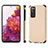 Funda Silicona Carcasa Ultrafina Goma con Magnetico S09D para Samsung Galaxy S20 FE (2022) 5G Oro