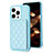 Funda Silicona Carcasa Ultrafina Goma con Magnetico S10D para Apple iPhone 15 Pro Max Azul Cielo