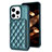 Funda Silicona Carcasa Ultrafina Goma con Magnetico S10D para Apple iPhone 15 Pro Max Verde