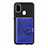 Funda Silicona Carcasa Ultrafina Goma con Magnetico S13D para Samsung Galaxy M21 Azul