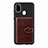 Funda Silicona Carcasa Ultrafina Goma con Magnetico S13D para Samsung Galaxy M21 Marron