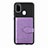 Funda Silicona Carcasa Ultrafina Goma con Magnetico S13D para Samsung Galaxy M21 Morado