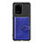 Funda Silicona Carcasa Ultrafina Goma con Magnetico S13D para Samsung Galaxy S20 Ultra 5G Azul