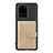 Funda Silicona Carcasa Ultrafina Goma con Magnetico S13D para Samsung Galaxy S20 Ultra 5G Oro