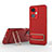 Funda Silicona Carcasa Ultrafina Goma con Soporte KC1 para OnePlus Nord CE 3 5G Rojo