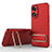 Funda Silicona Carcasa Ultrafina Goma con Soporte KC1 para Oppo Reno8 T 4G Rojo