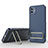 Funda Silicona Carcasa Ultrafina Goma con Soporte KC1 para Samsung Galaxy A04 4G Azul