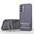 Funda Silicona Carcasa Ultrafina Goma con Soporte KC1 para Samsung Galaxy Jump3 5G Purpura Claro