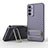 Funda Silicona Carcasa Ultrafina Goma con Soporte KC1 para Samsung Galaxy M54 5G Purpura Claro