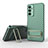 Funda Silicona Carcasa Ultrafina Goma con Soporte KC1 para Samsung Galaxy M54 5G Verde